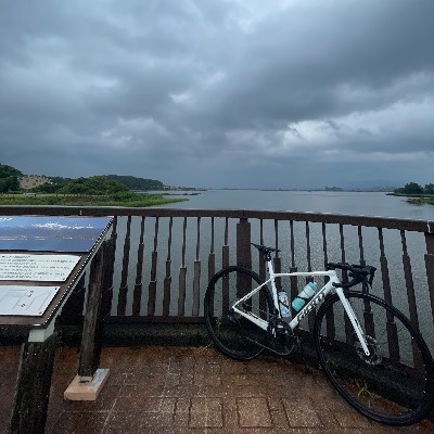 雨だけどロードバイクは輝く✨