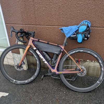 大雨の中、バイクパッキングで200キロほどライド